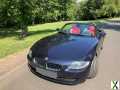 Foto BMW Z4 2.5i Cabrio Roadster M-Ausstattung, blau, rotes Leder