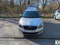 Foto Mini-Van Skoda Roomster mit Dachbox, AHK und Fahrradträger