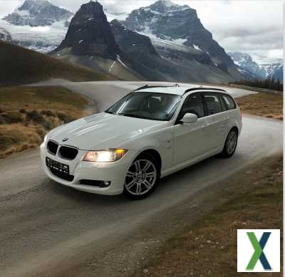 Foto BMW 320d Kombi LCI E91N Alpin Weis M Paket N47T Felgen Top Gerät