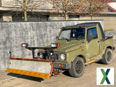 Foto Winterdienstfahrzeug, Schneepflug Suzuki Samurai